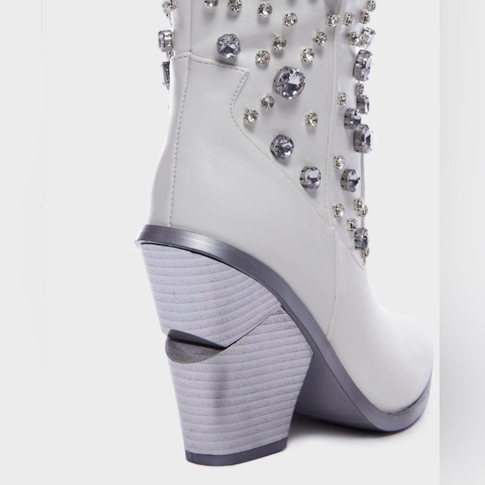 Azalea Wang Upbeat Rhinestone Cowboy Boot, Sz 8 NWT - Picture 9 of 16